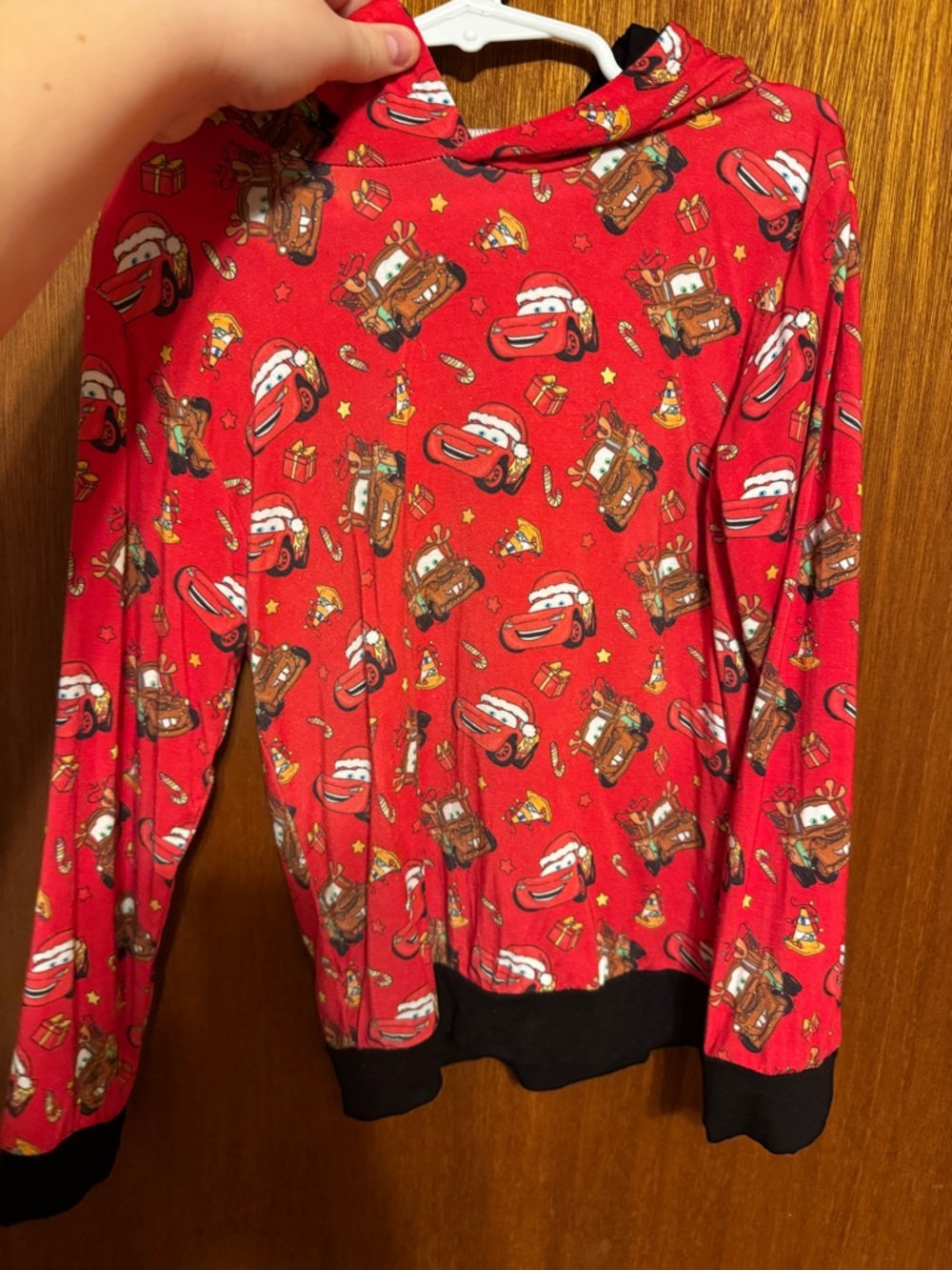BAMBOO Red Kids Holiday Cars Hoodie